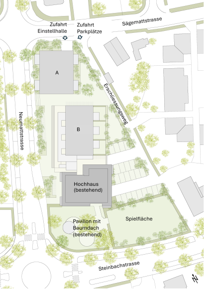 Situation Steinbach Ost, anklicken zum Vergrössern